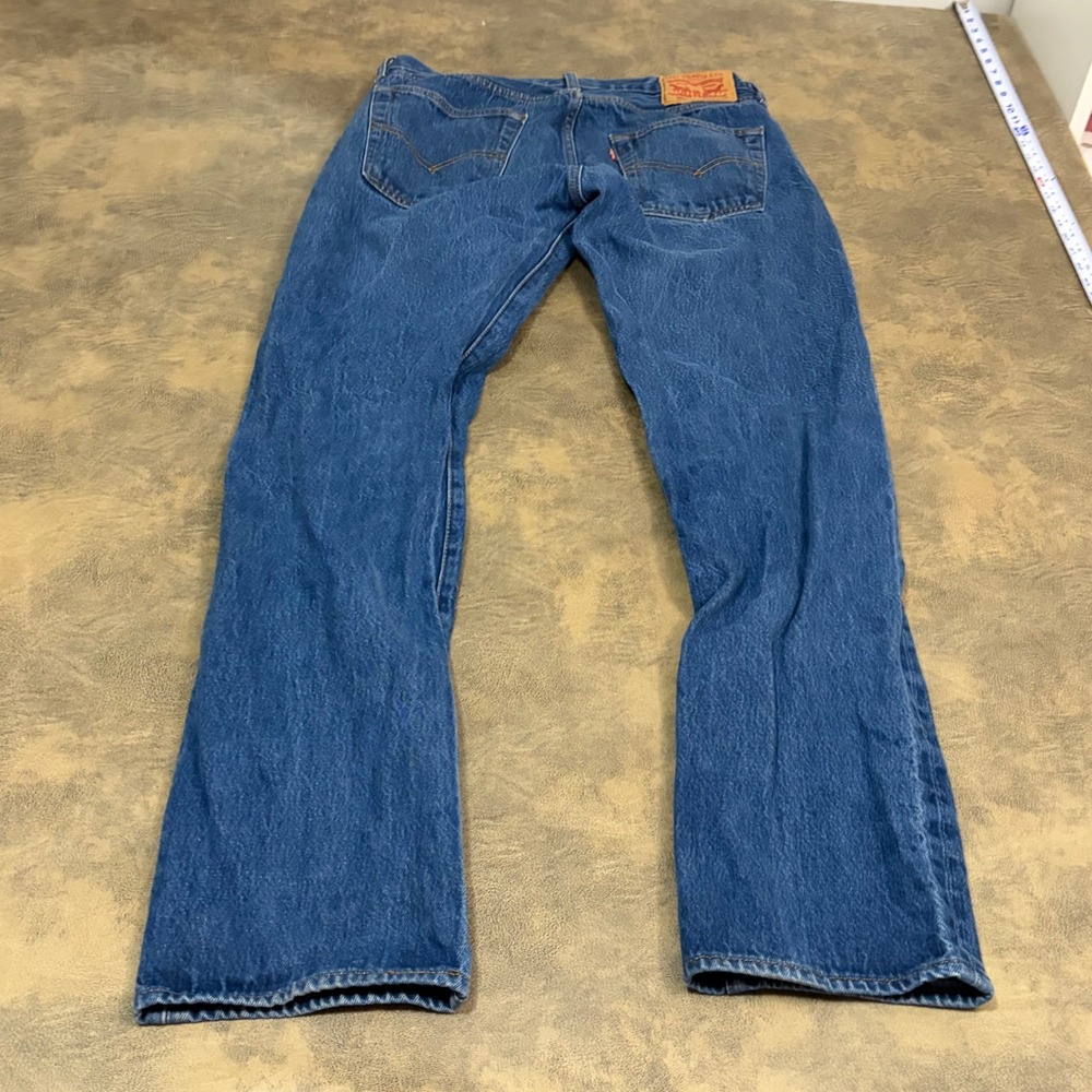 Levi's 501 Original Fit Jeans Mens 34x36 Blue Straight Leg Button Fly Denim